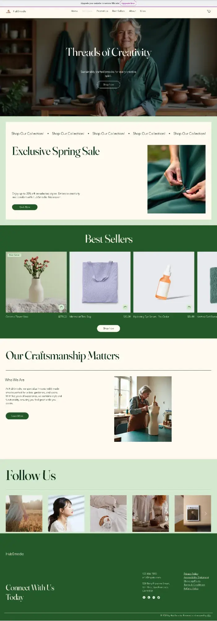 ai website builder: wix’s ai-generated ecommerce site