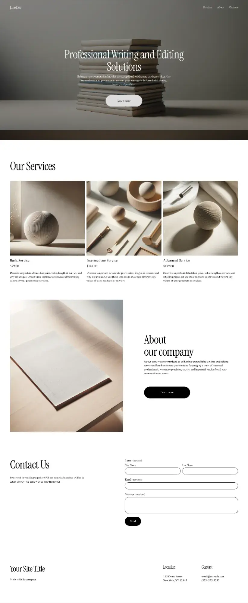 ai website builder: squarespace’s ai-generated portfolio site