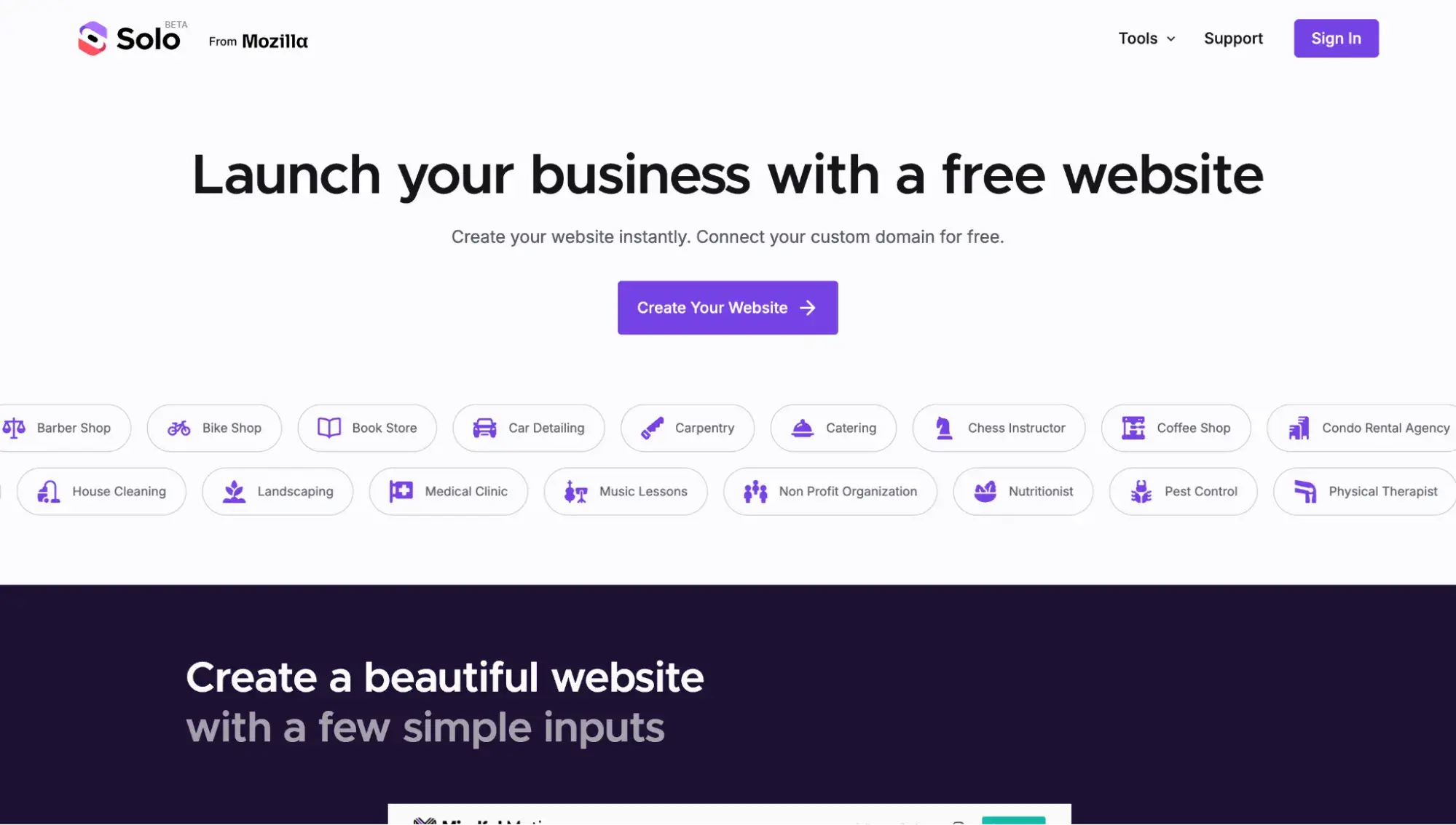 ai website builder: solo