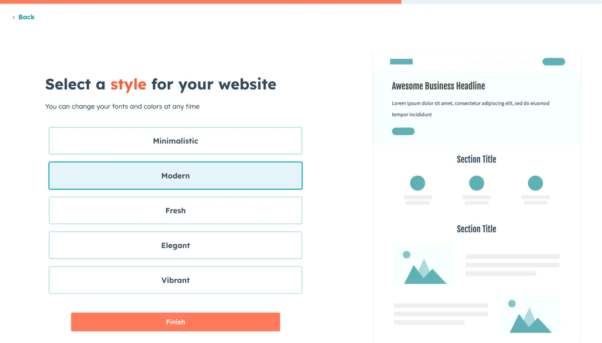 ai website builder: hubspot ai website generator “select a style for your website”https://www.hubspot.com/products/cms/ai-website-generator