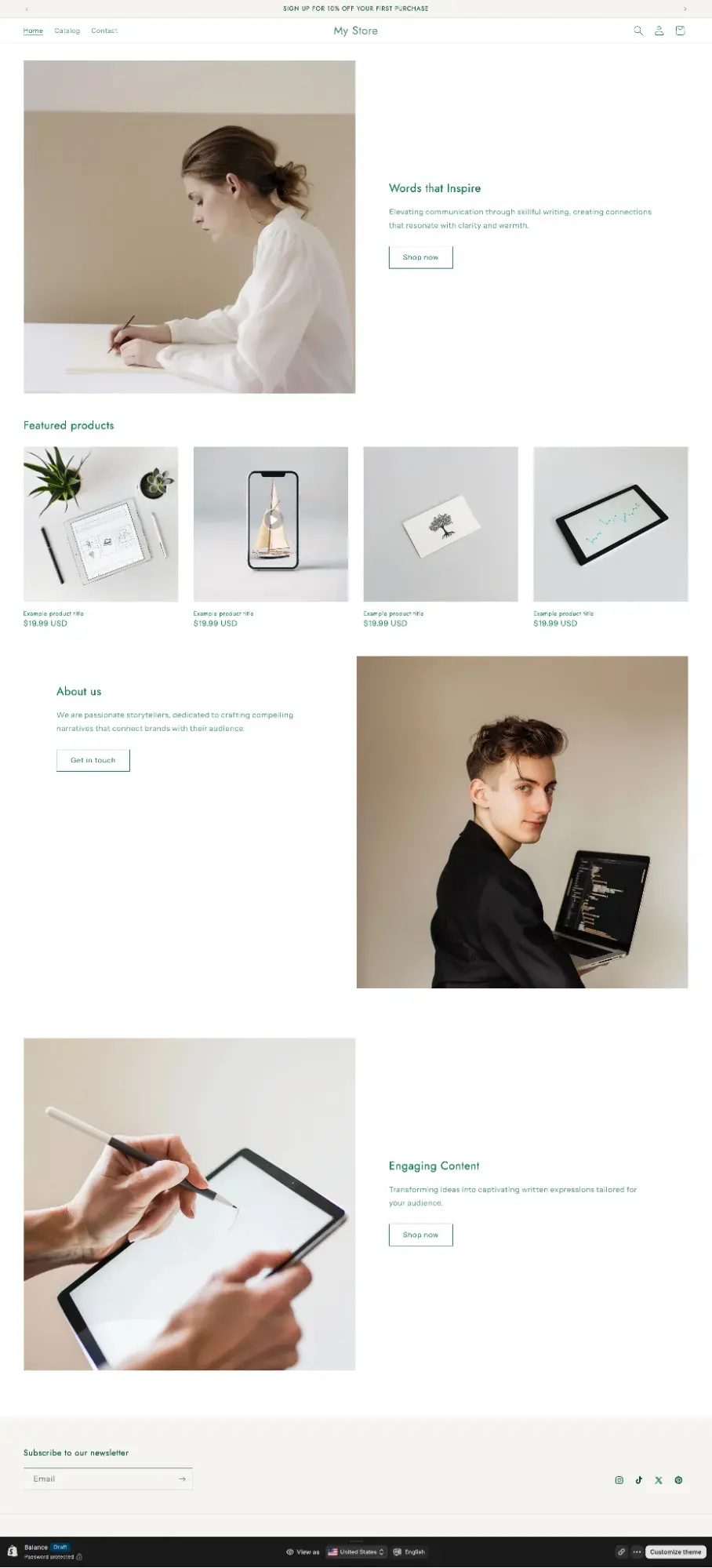 ai website builder: shopify’s ai-generated portfolio site