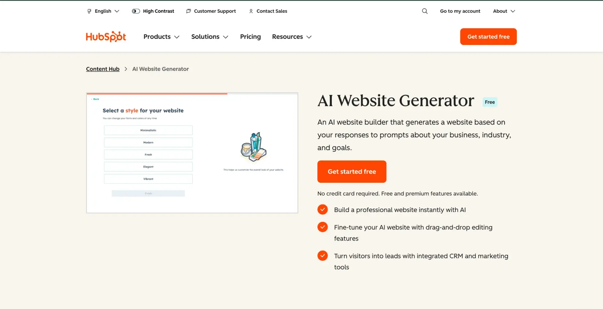 ai website builders vs traditional web development: https://www.hubspot.com/products/cms/ai-website-generator