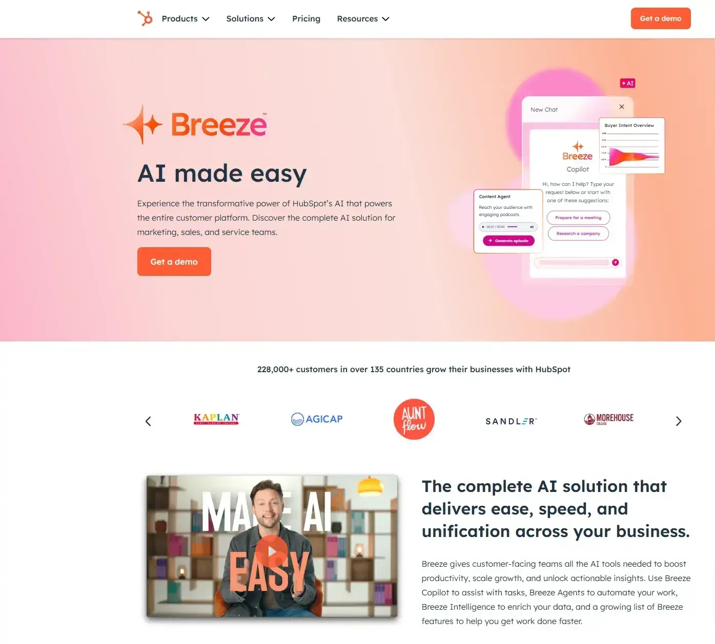 AI workflow automation tool, HubSpot Breeze AI