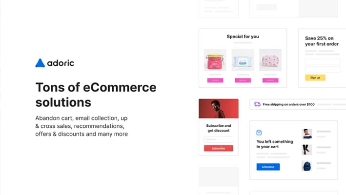 Adoric Popups & Sales Tools, aplicación para publicidad personalizada en tiendas de Shopify