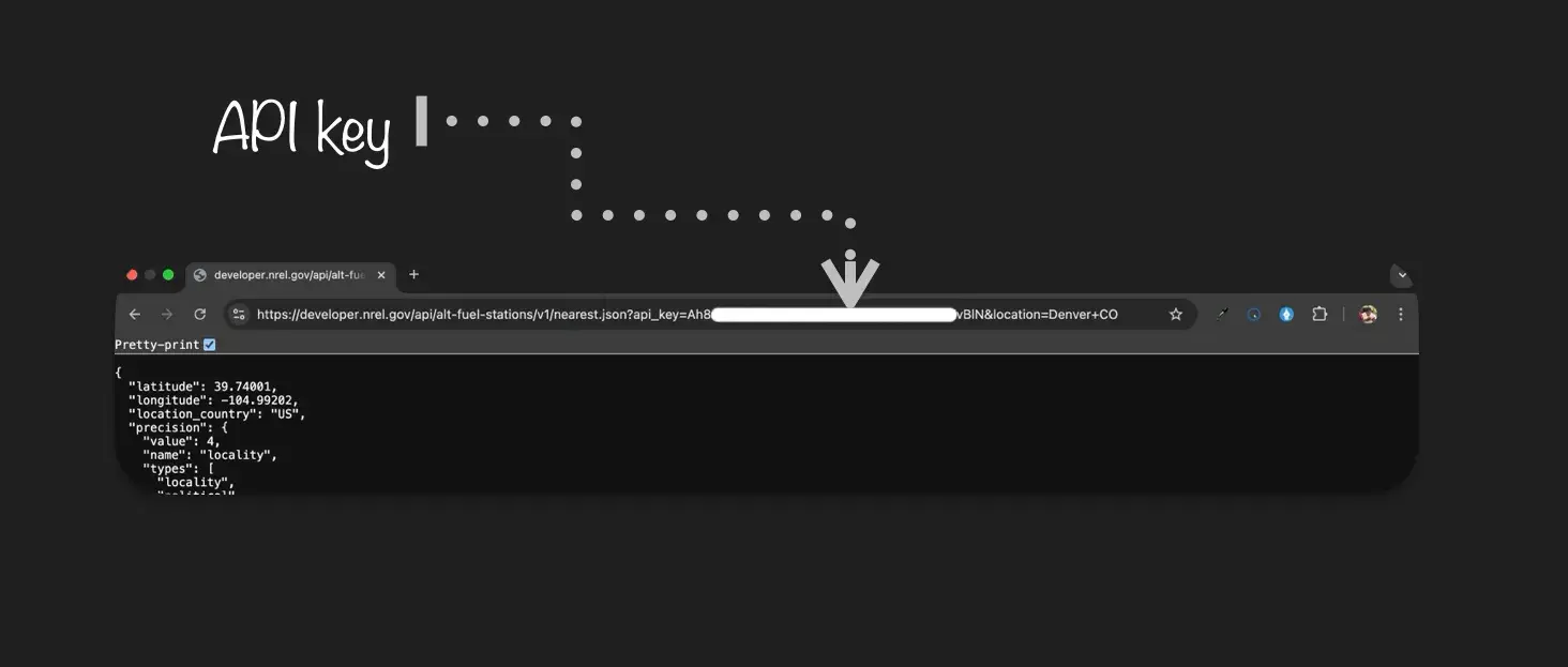 api call: api key