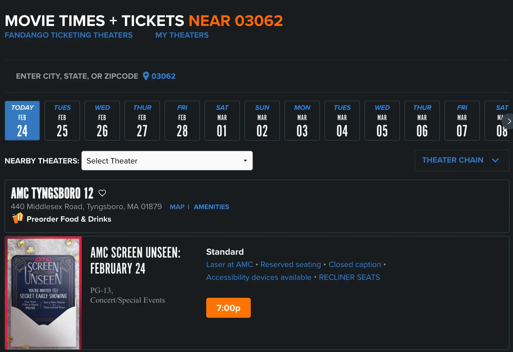 application programming interface example on movie theater website