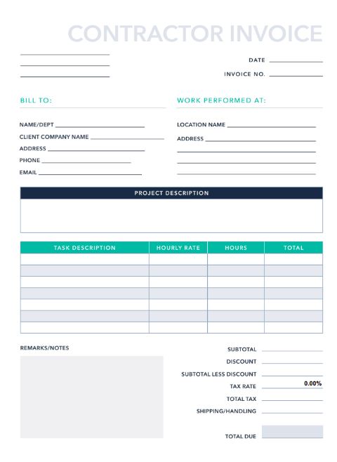 13 Free Invoices And Receipts Excel Templates And Examples Hubspot 6800