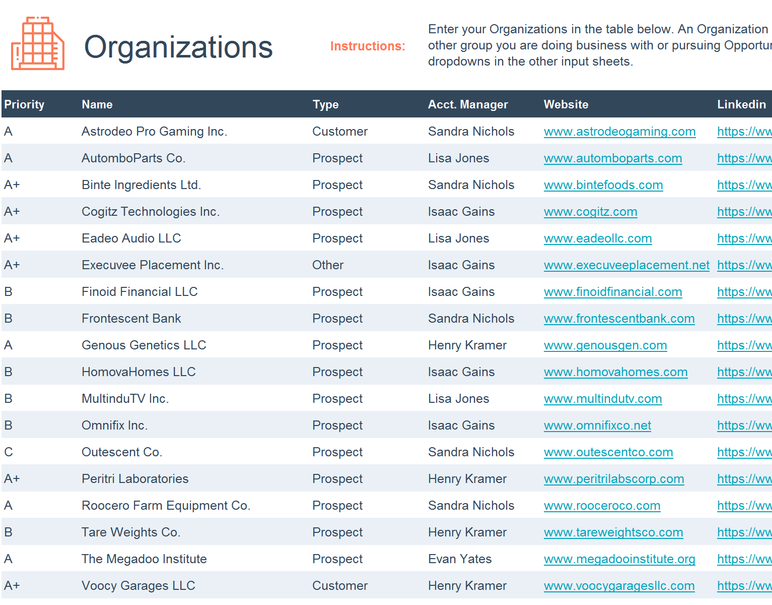 Free CRM Template for Excel Google Sheets HubSpot