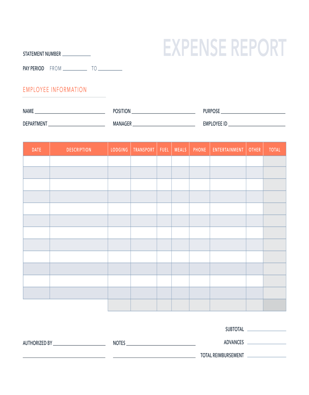 travel expense excel spreadsheet