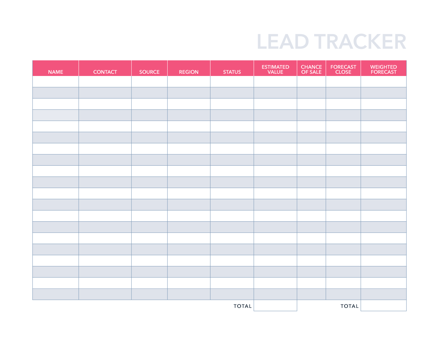 Free Lead Tracker Template For Excel PDF Google Sheets HubSpot
