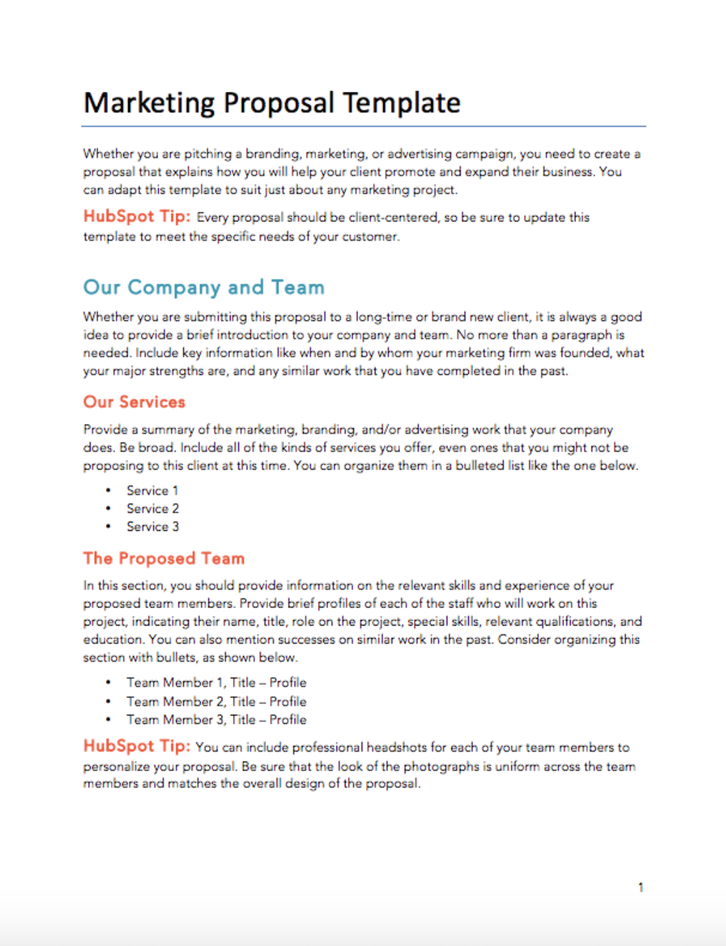 Proposal Agreement Template