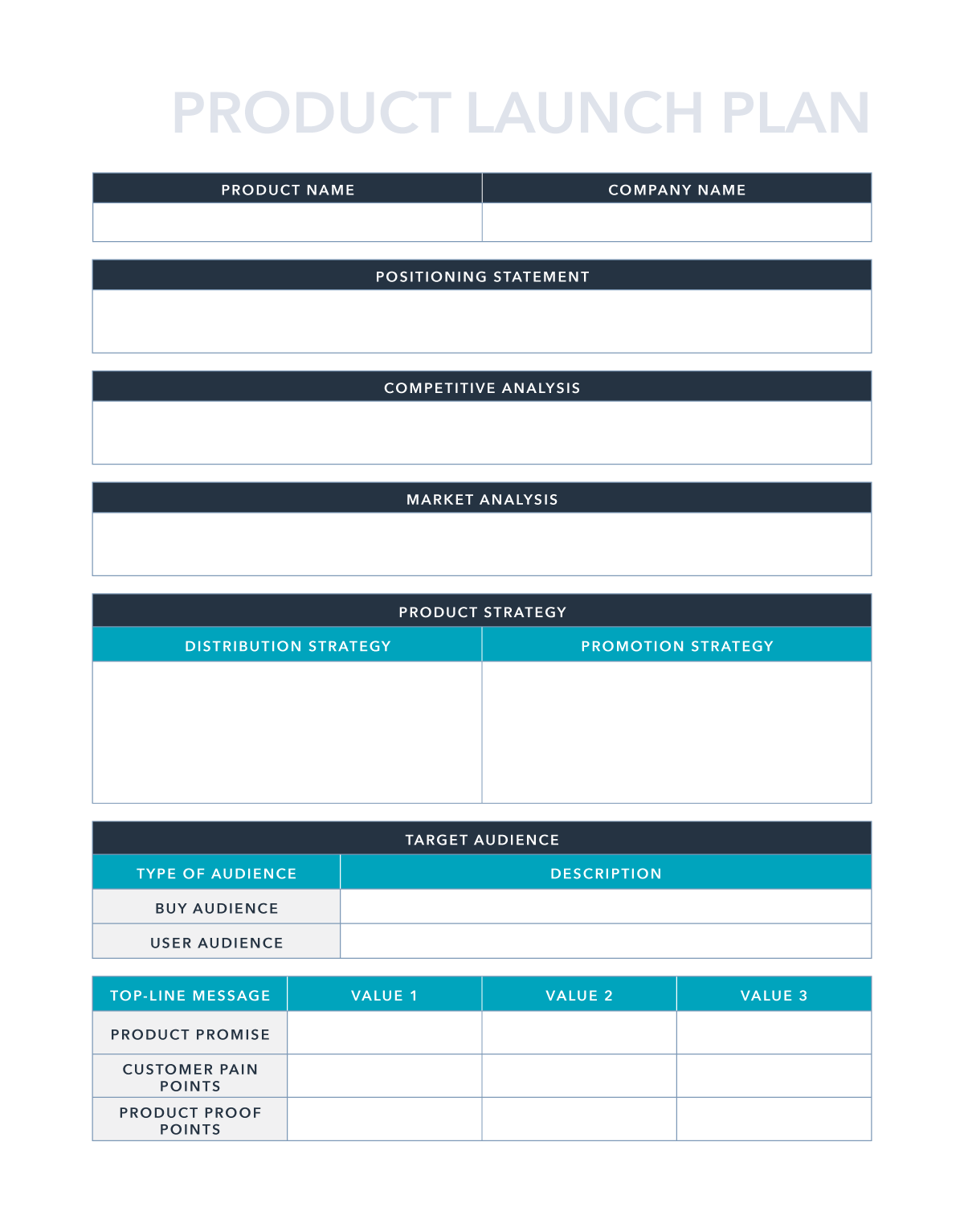 sales plan template excel free download