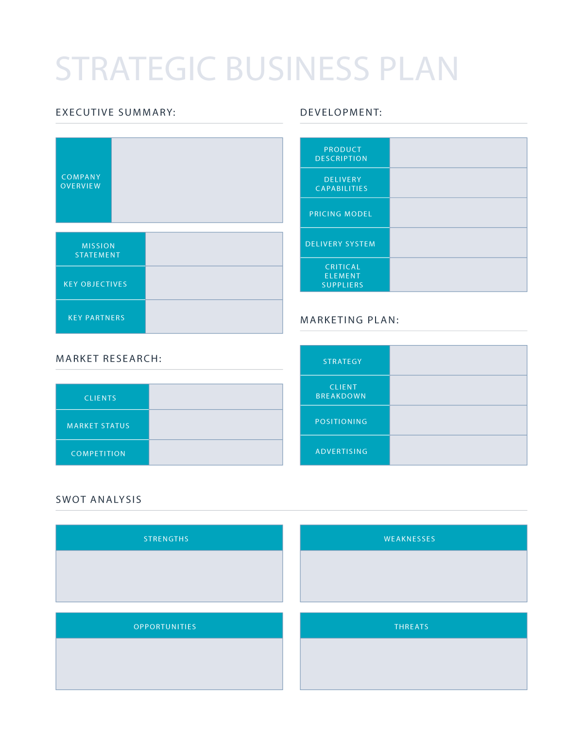 strategic planning framework template