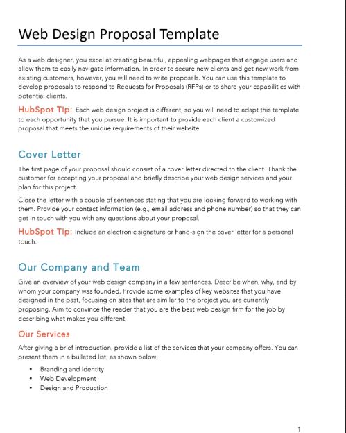 web design business plan pdf