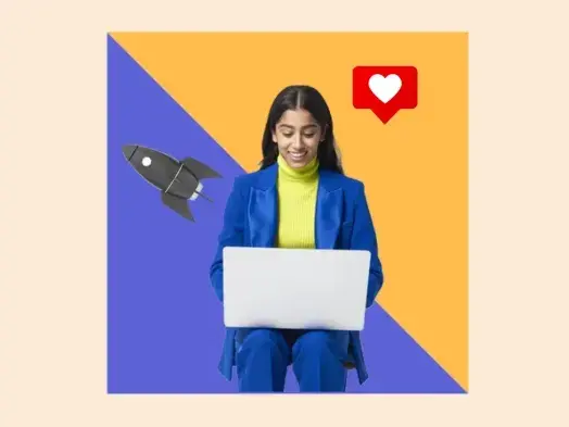 marketer creating a b2b email marketing campaign