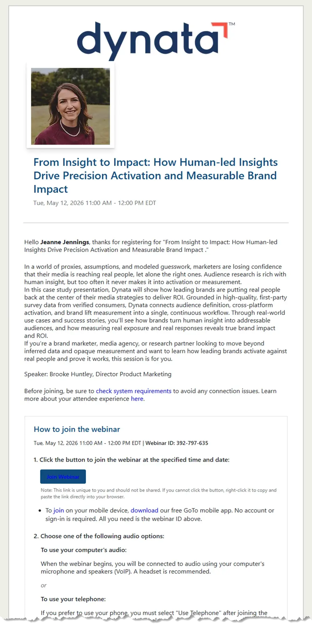 b2b email marketing examples; dynata