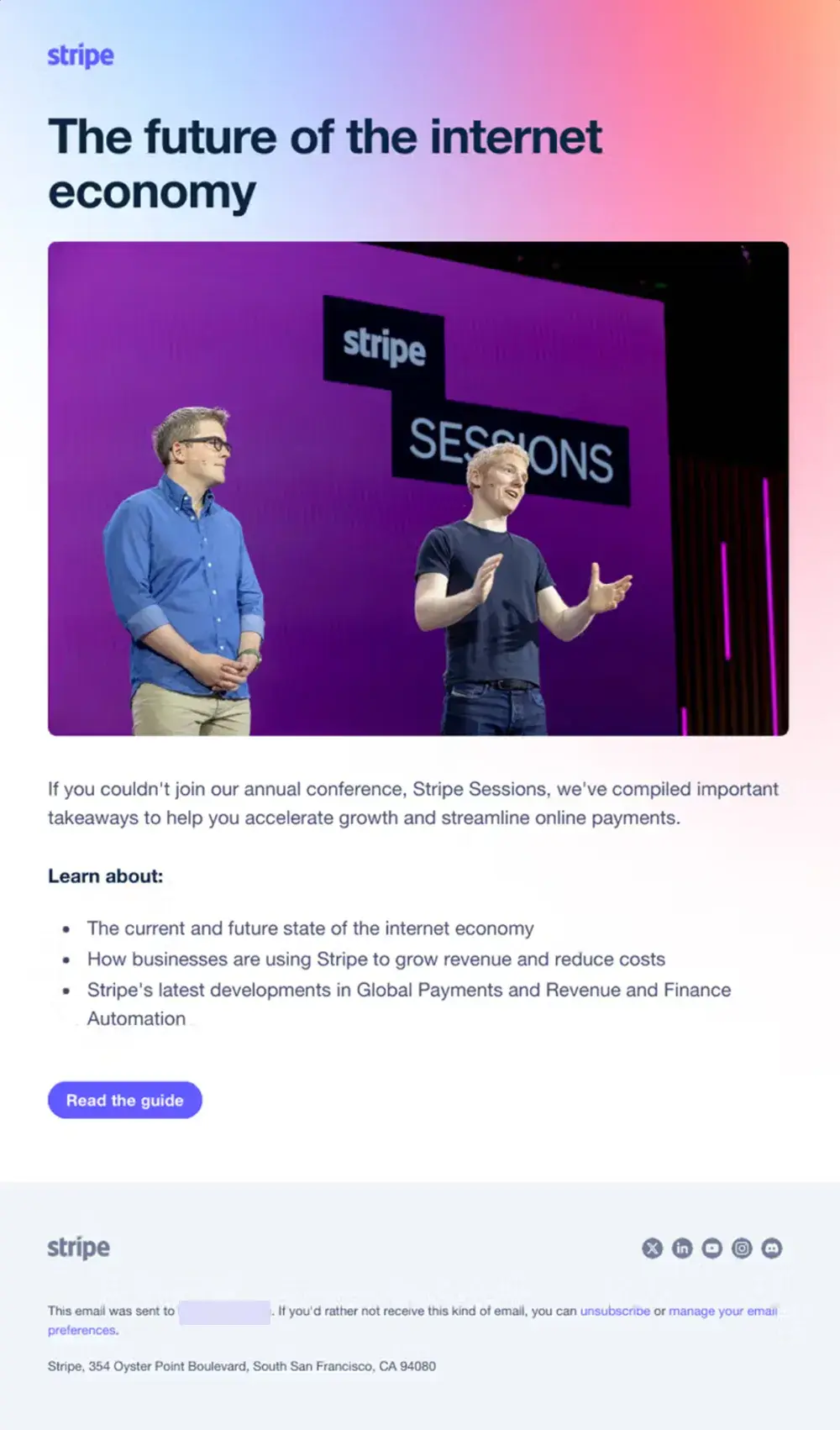 b2b email marketing examples; stripe
