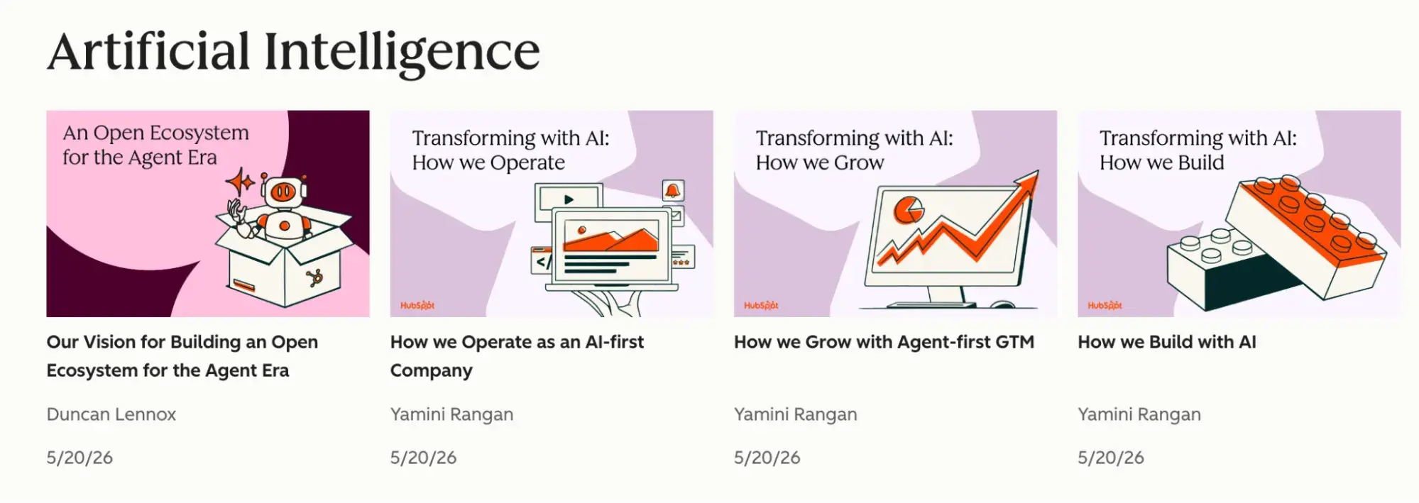 b2b saas marketing example: hubspot executive thought leadership articles