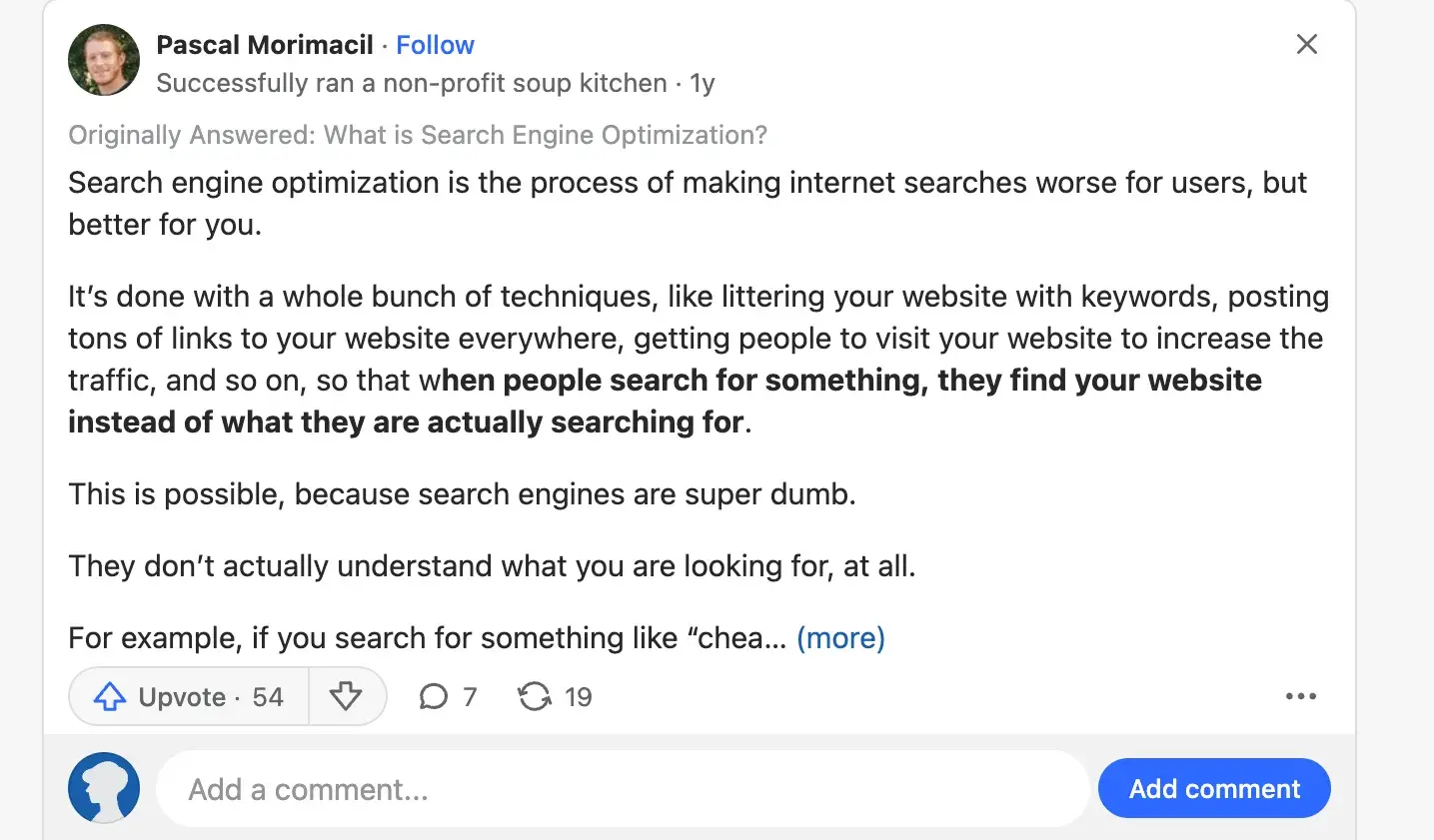 what is seo and how does it work C quora discussion