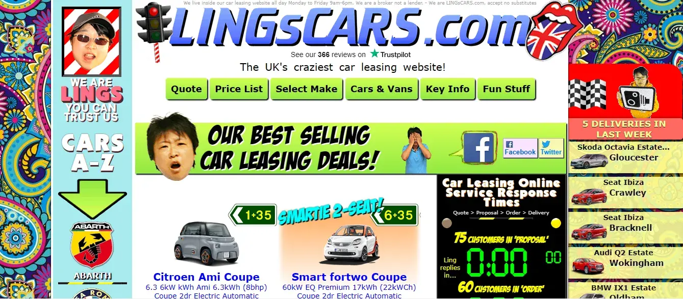 Lings Cars bad UI design