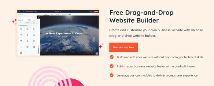 Landing page of 51Թϡs free drag-and-drop-website builder