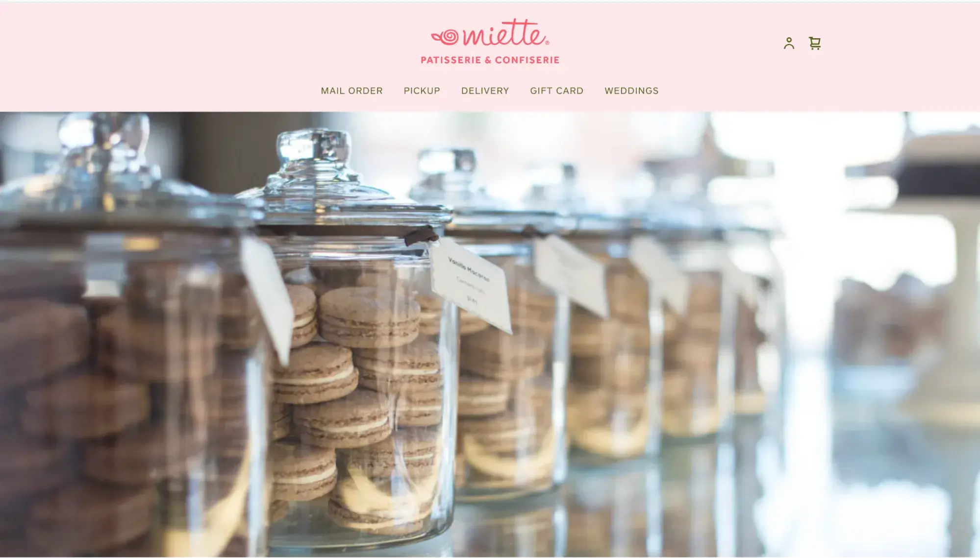Miettes bakery website design