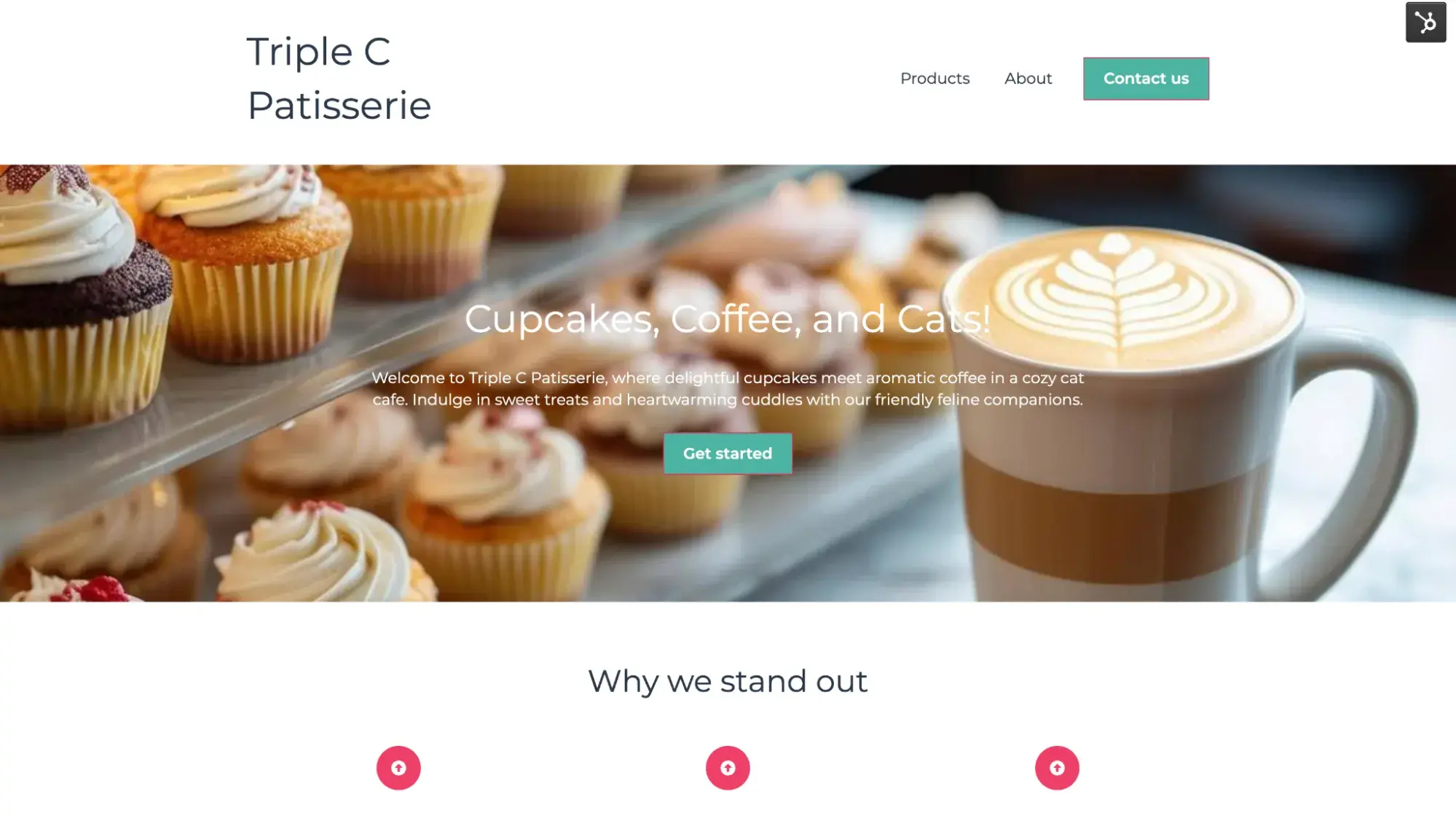 Triple C Patisseries bakery website design
