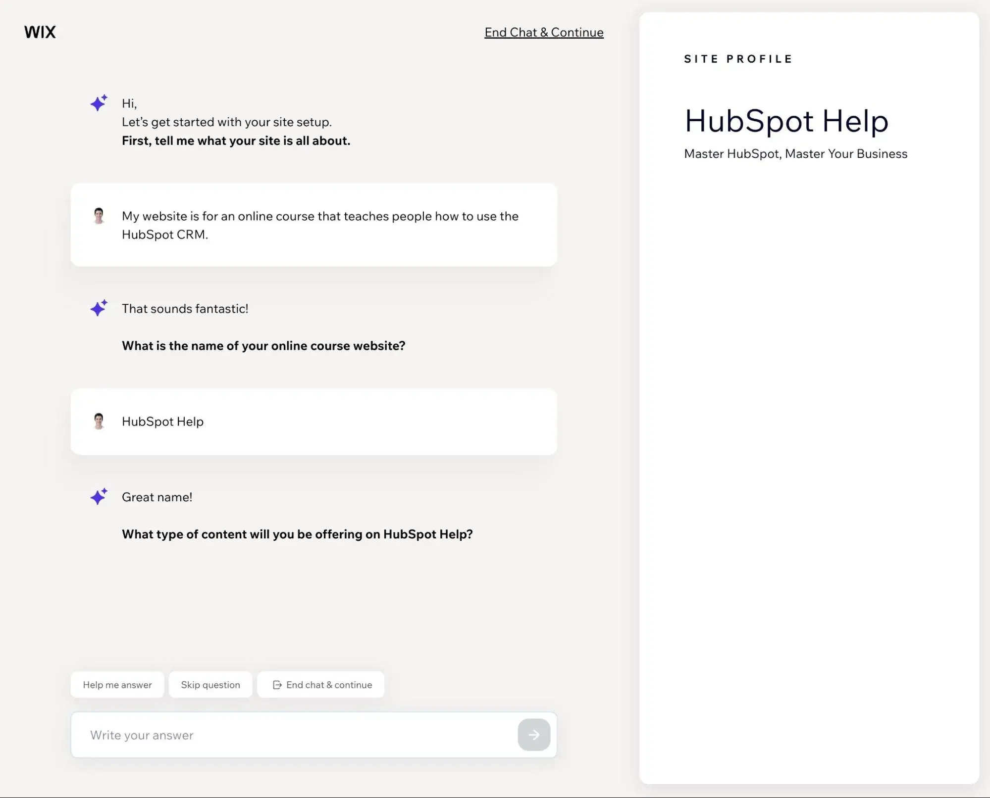 best ai website builder for beginners, The Wix ADI AI website generator chat