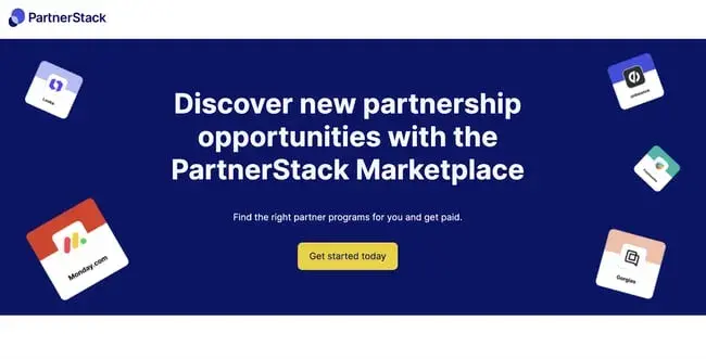 best affiliate programs for saas �� partnerstack affiliate network homepage for b2b software partnerships and recurring commissions