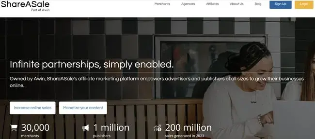 best affiliate programs �� shareasale affiliate marketing network homepage for connecting publishers with merchant programs