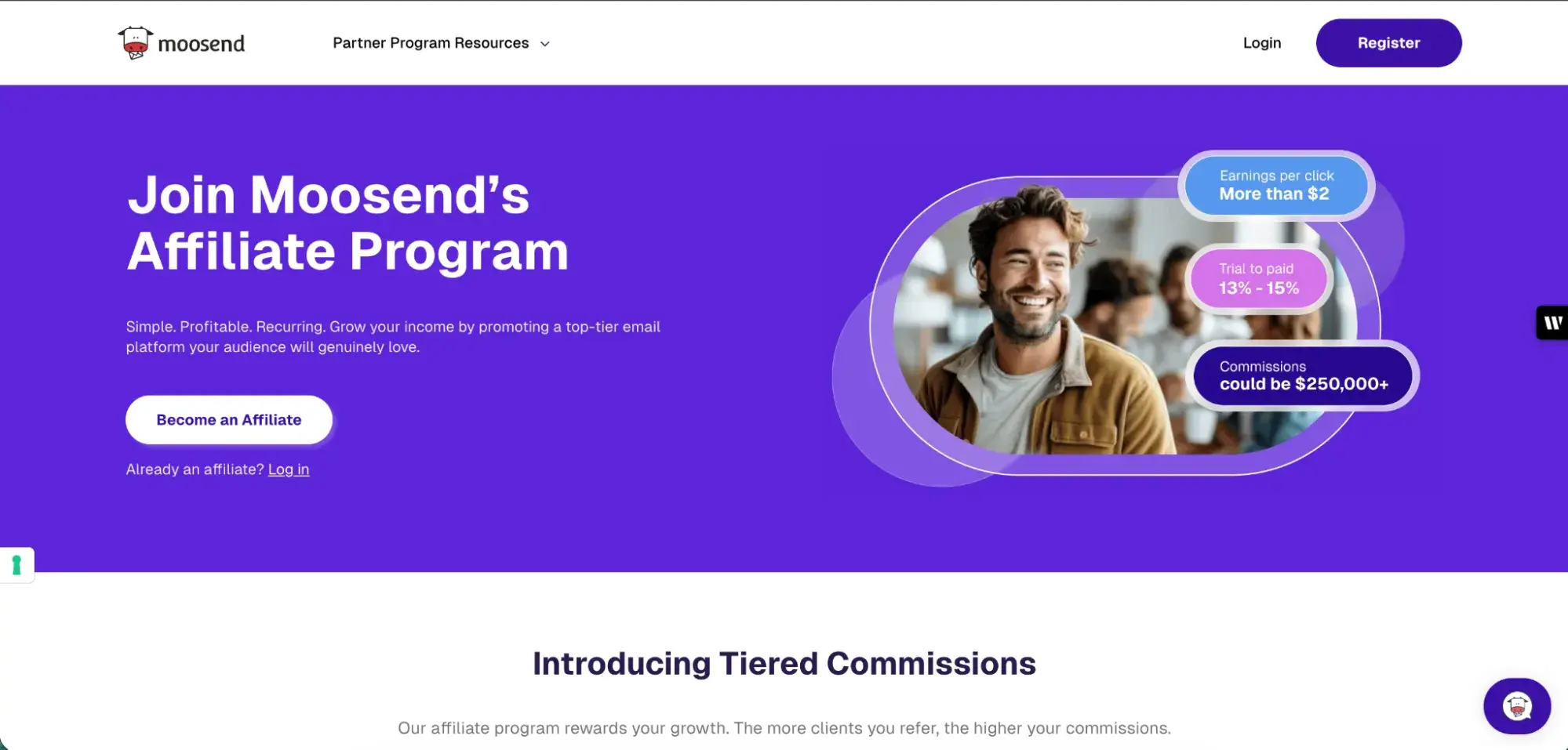 best affiliate programs �� moosend affiliate program details