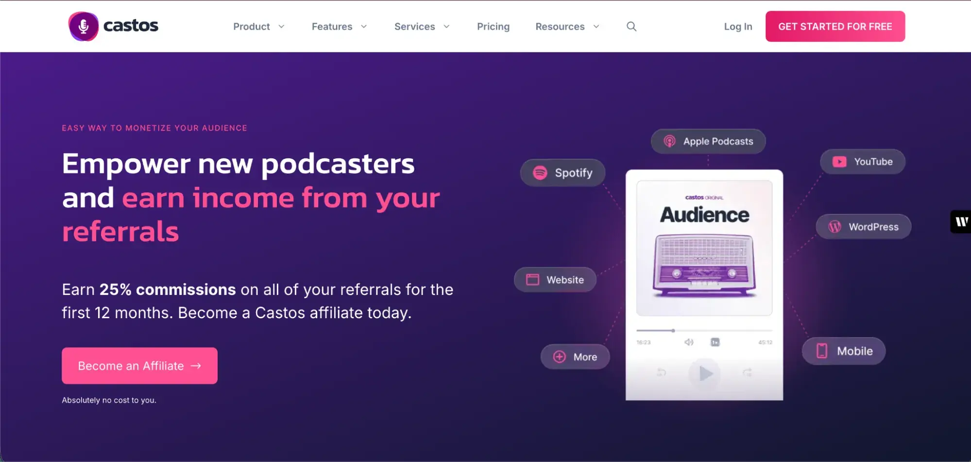 best affiliate programs �� castos affiliate program details or network overview