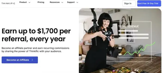 best affiliate programs �� thinkific affiliate program details