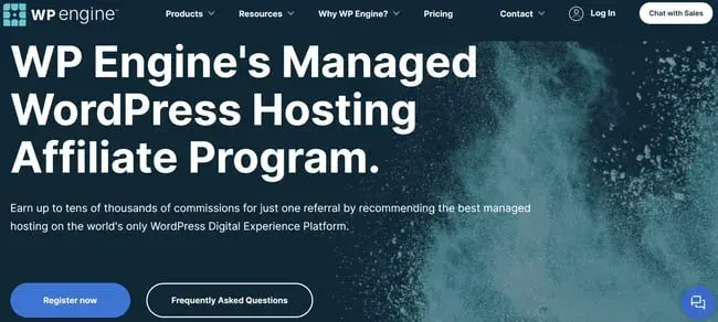 best affiliate programs for web hosting �� wp engine affiliate program page with commission structure for managed wordpress hosting referrals