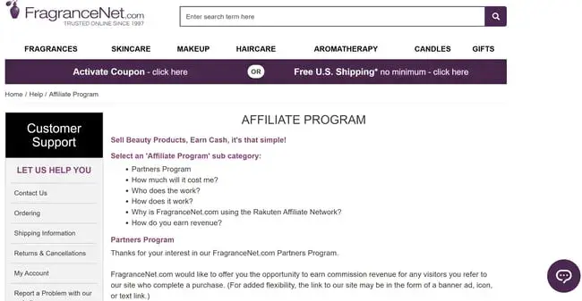 best affiliate programs for fragrance �� fragrancenet affiliate program page with commission structure for fragrance and beauty product referrals