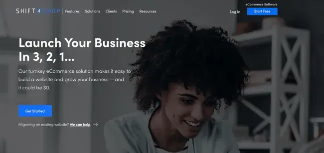 best affiliate programs for e-commerce �� shift4shop affiliate program page with commission details for referring online store builders