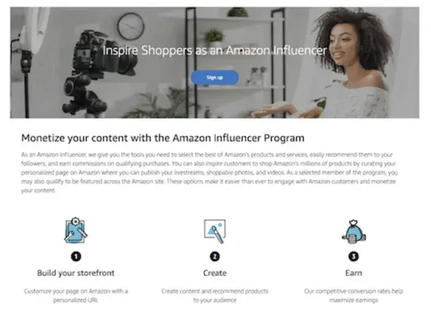 best affiliate programs �� amazon influencer program landing page for content creators to earn commissions on recommended products