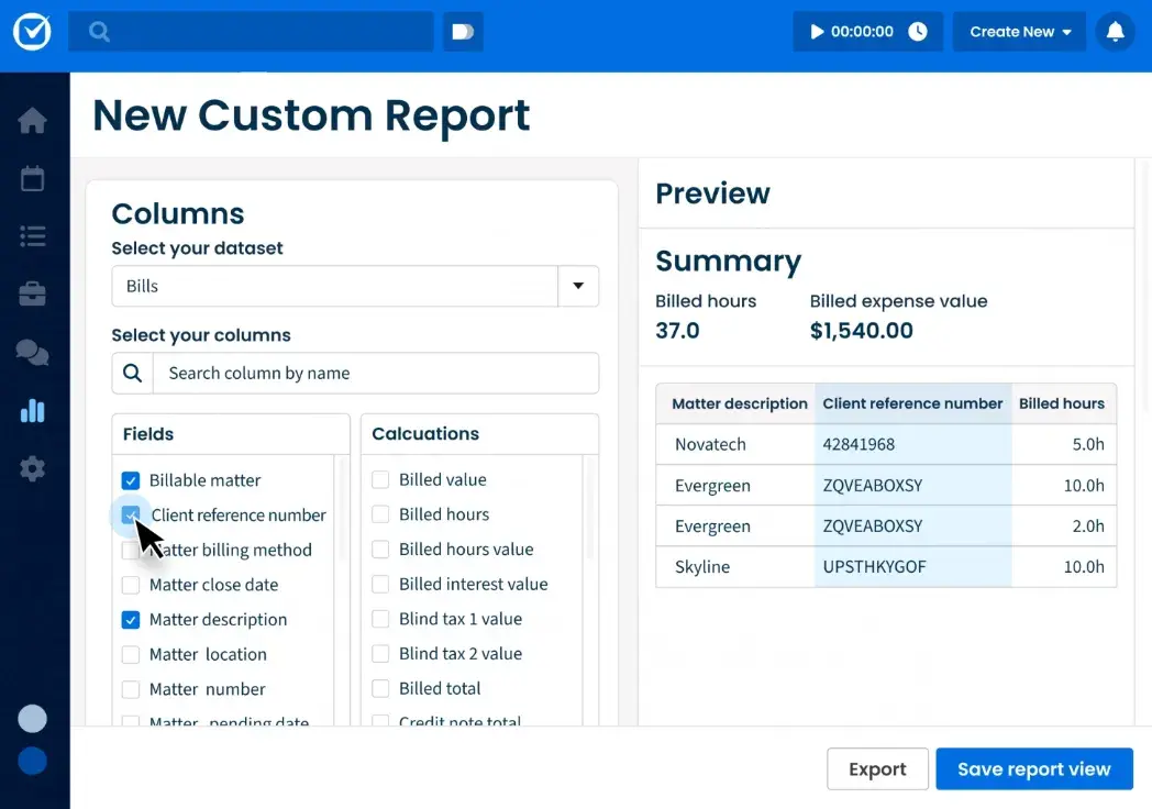 a screenshot of clio grow's user interface 