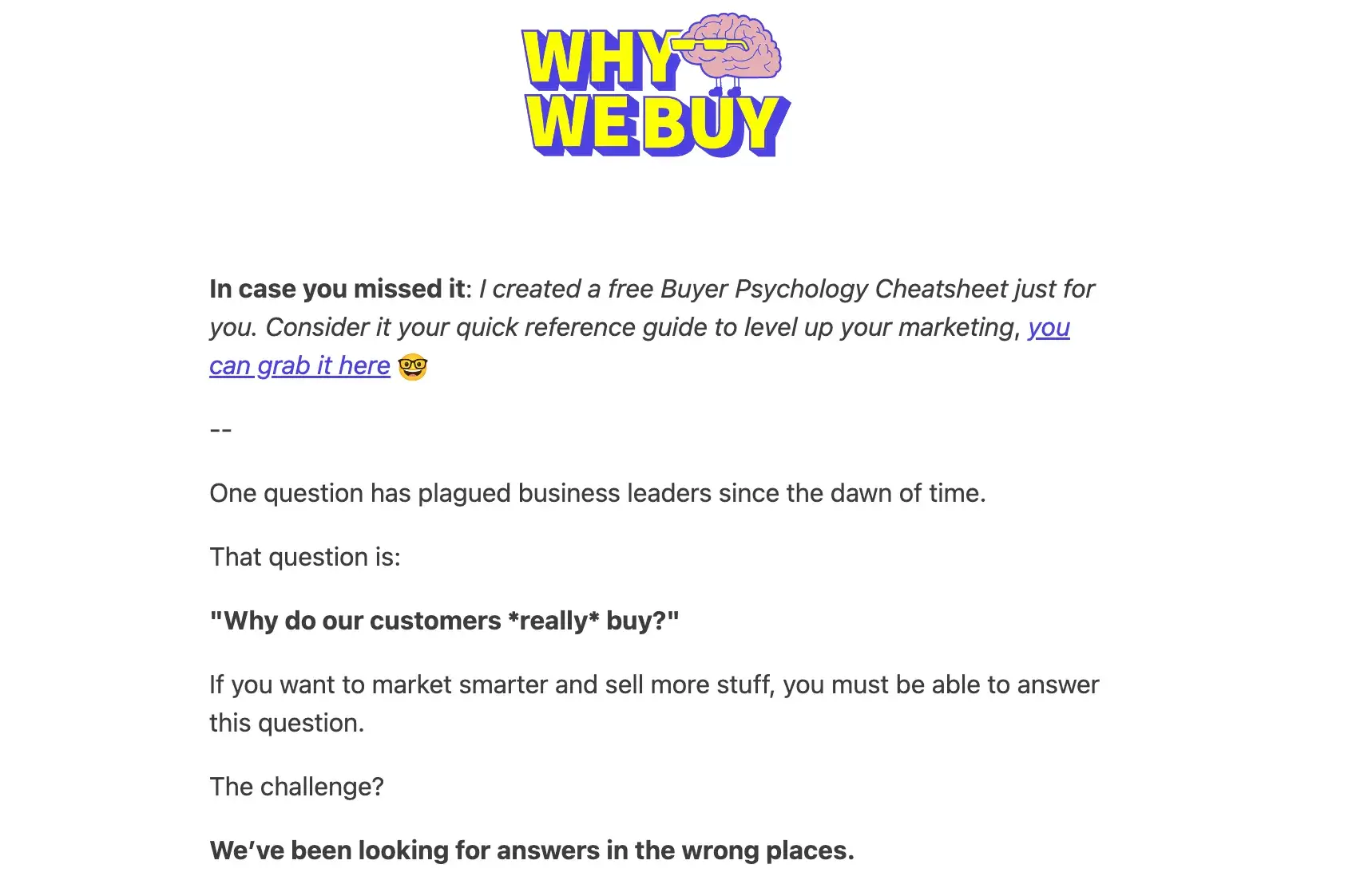 Screencap of Why We Buy ?.