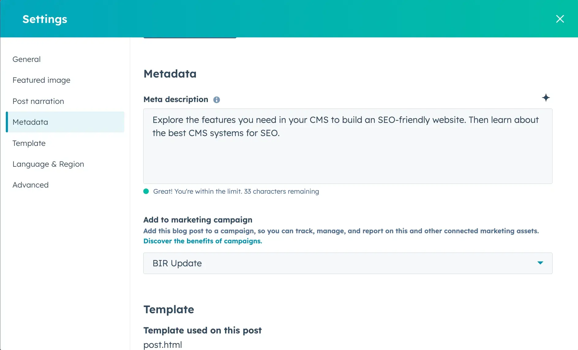 best seo friendly cms, hubspot metadata customization