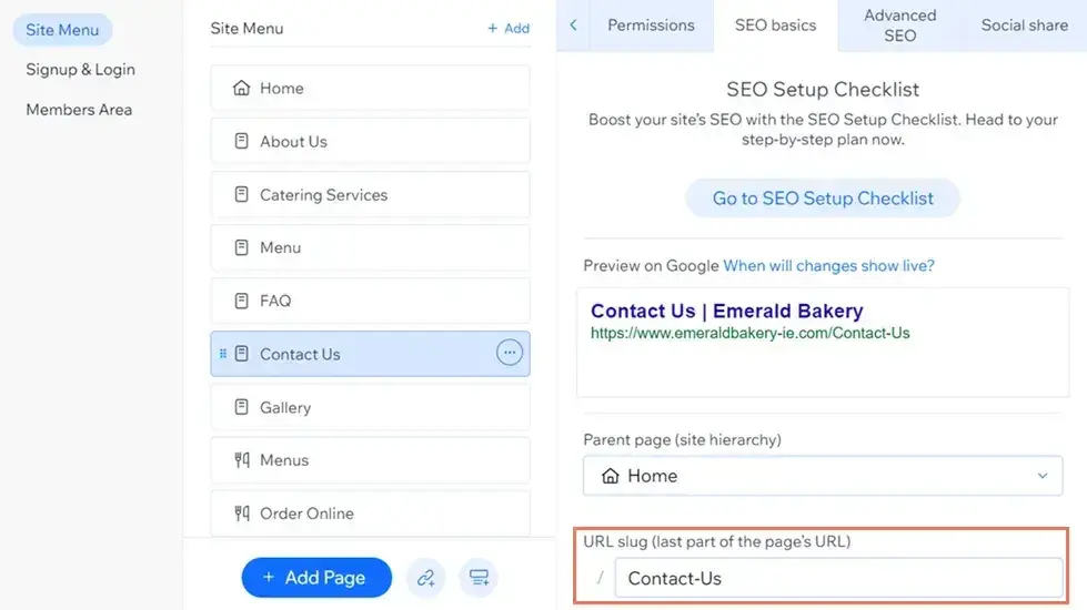 best seo friendly cms, wix cms url customization