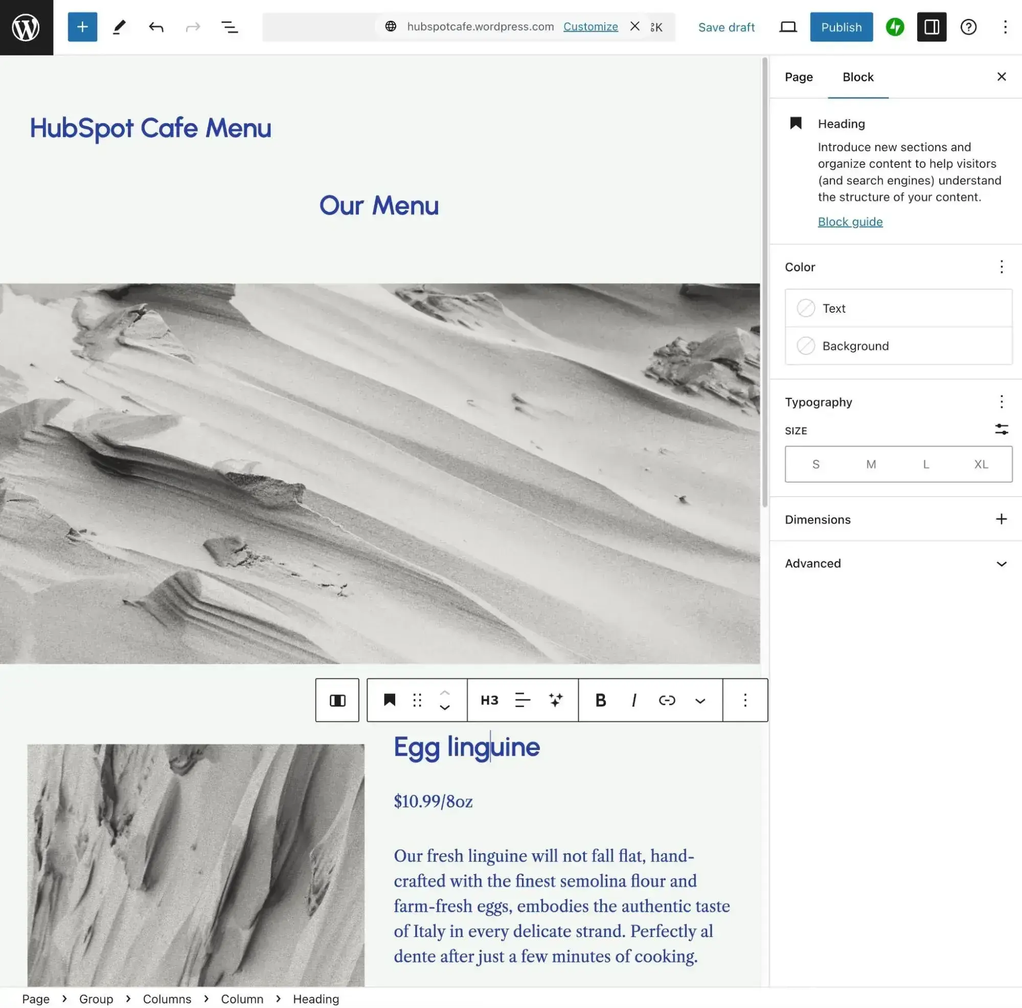 wordpress.com block editor