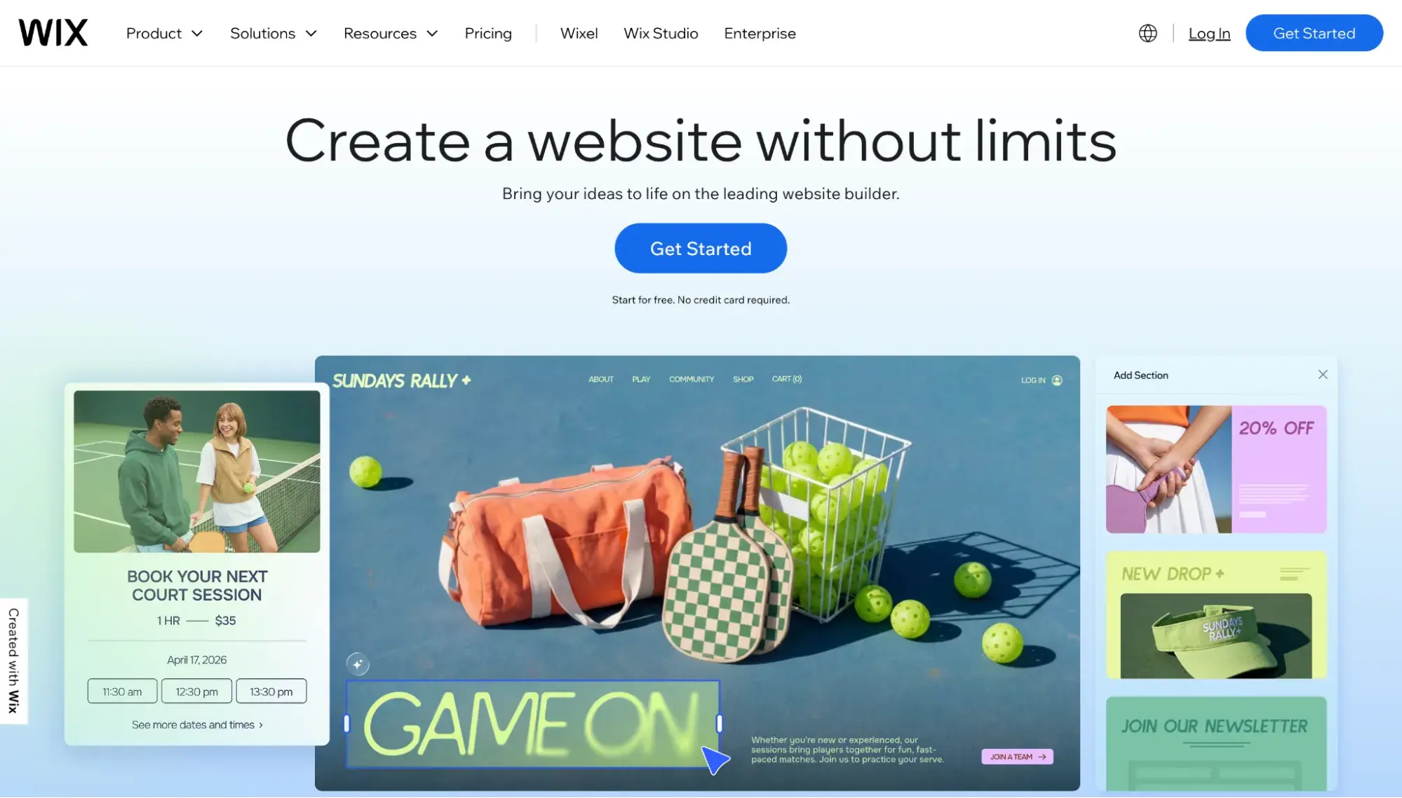 best website builder for small business: wix