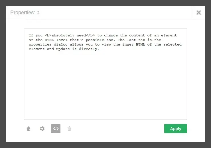 free wysiwyg editors; example from contenttools editor