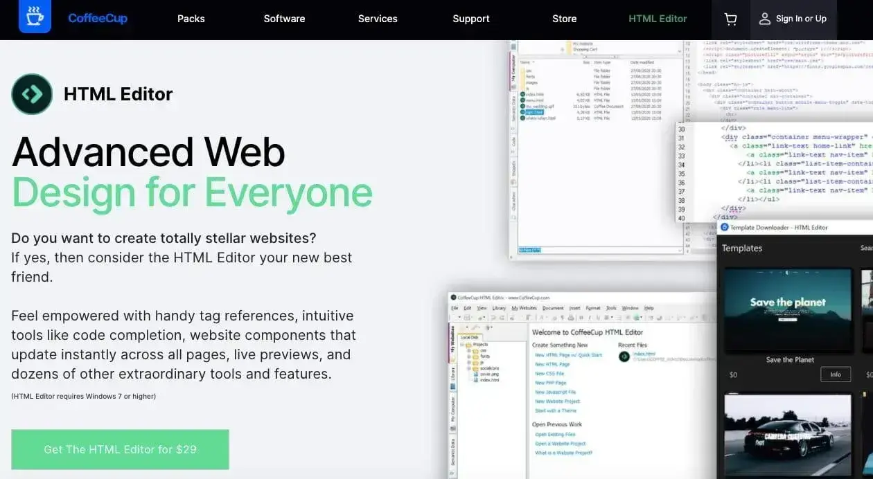 coffeecup is one of the best wysiwyg html editors for making quick changes and bug fixing