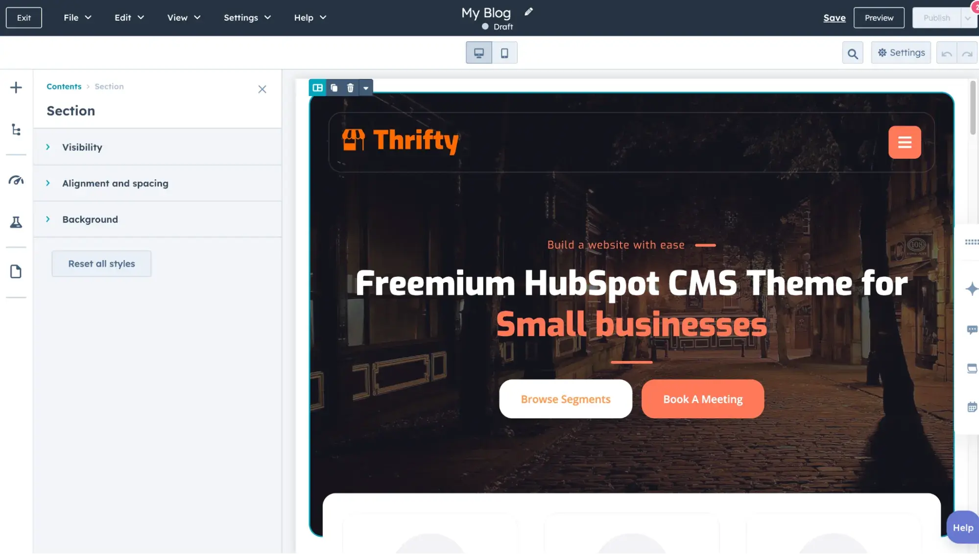 The WYSIWYG editor inside of ̽ѡs Content Hub