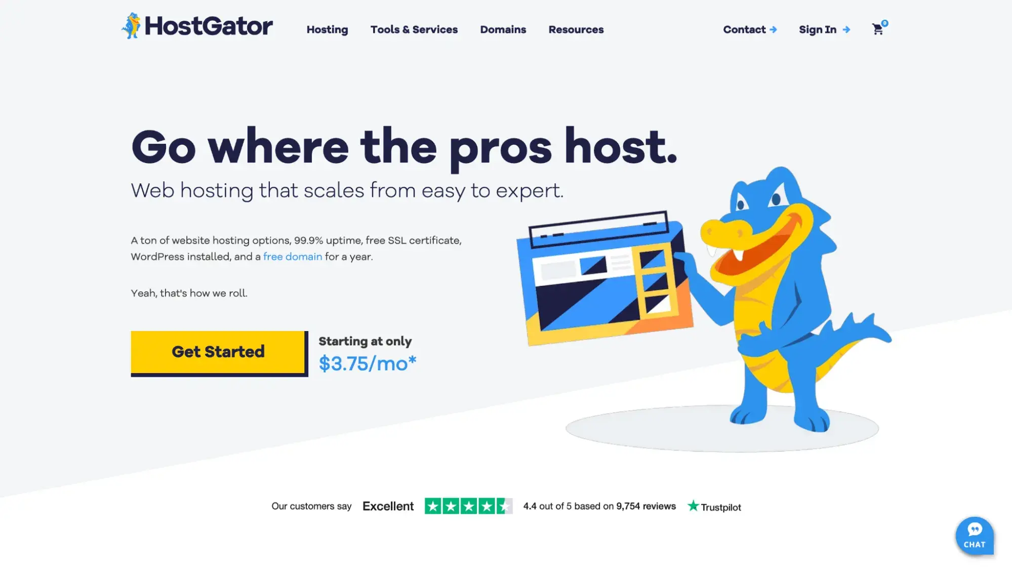 HostGators blog hosting site