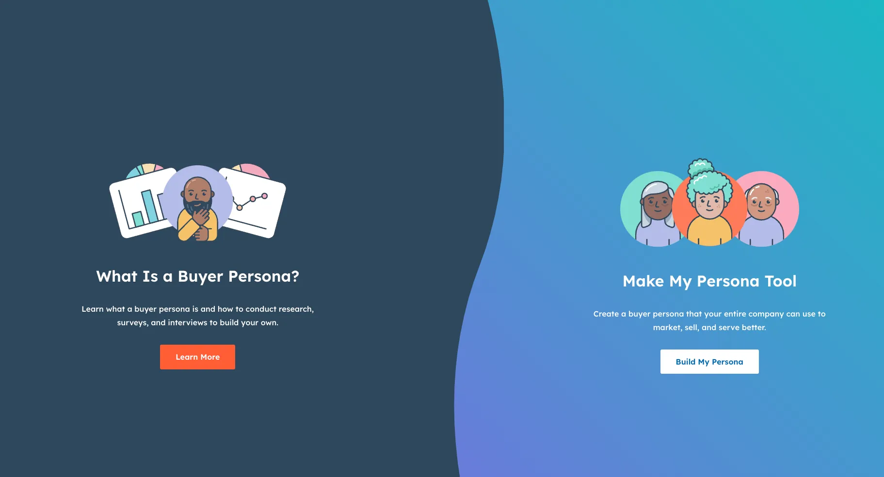 Screenshot of hubspots persona tool