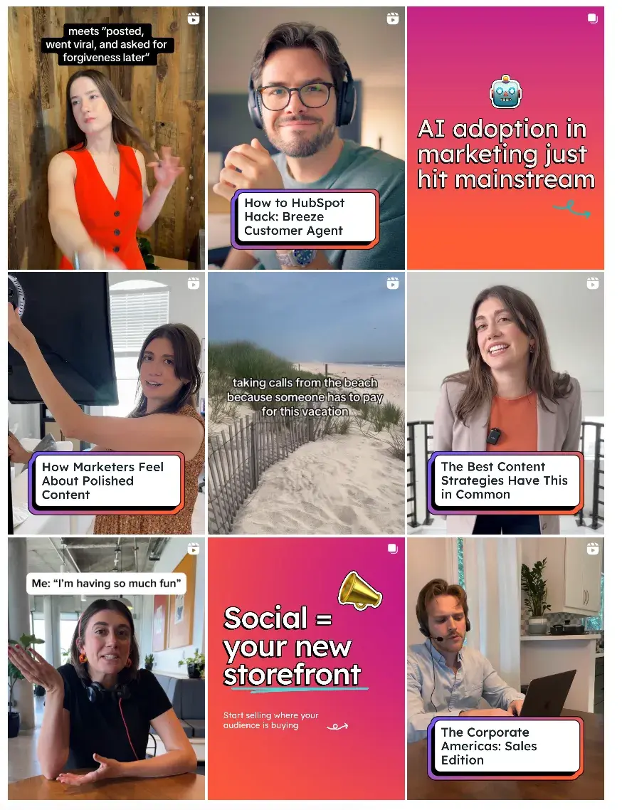 brand voice, hubspots voice on instagram