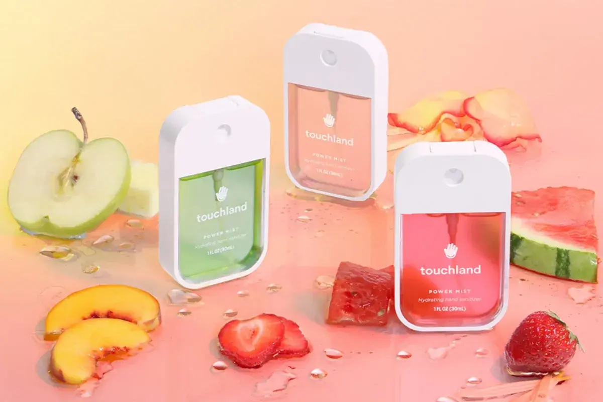 a photo of a touchland products, demonstrating a strong brand archetype